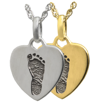 Petite Heart Footprint Jewelry