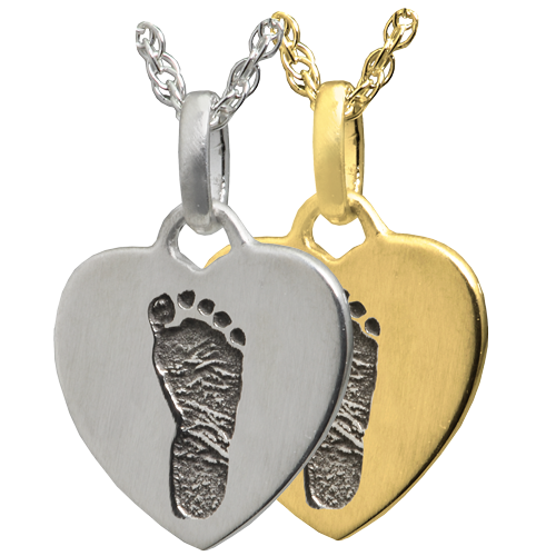 Petite Heart Footprint Jewelry -  - Foot-3146/B