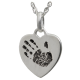 Petite Heart Handprint Jewelry -  - Hand-3146/B