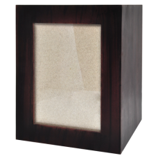 Quantity-Pack Urns: Dark Brown Wooden Box Urn with Photo Window