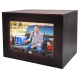 Quantity-Pack Urns: Dark Brown Wooden Box Urn with Photo Window -  - SWH-MDF-001 modified