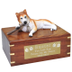 Red Husky with stick Blue Eyes Pet urn -  - SWH003C,L-DFL17C