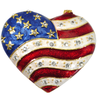 Urn Keepsake: Patriotic Heart