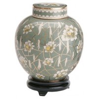 Pear Blossom Cloisonne Urn (6 Options)