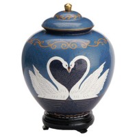 Swan Lake Cloisonne Companion Urn