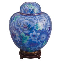 Azure Blue Cloisonne Urn (6 Options)