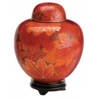 Fall Leaf Cloisonne Urn (6 Options)