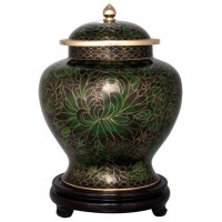 Forest Green Cloisonne Urn (6 Options)