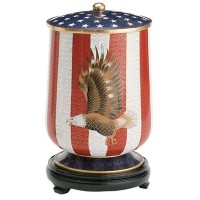Flag and Eagle Cloisonne Urn (5 Options)