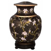 Minuet White Flowers Cloisonne Oriental Urn (4 Options)