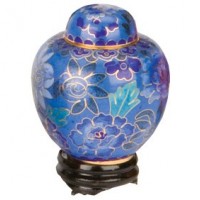 Azure Blue Cloisonne Keepsake Urn  (2 Sizes)