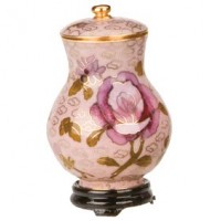 Dusty Rose Cloisonne Keepsake Miniature Urn