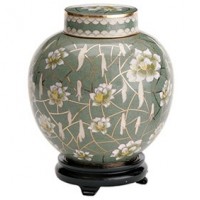 Pear Blossom Cloisonne Keepsake Urn