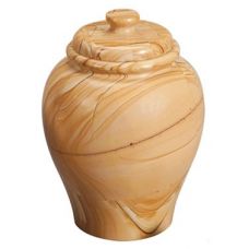 Teak Strata Marble Urn (2 Sizes)