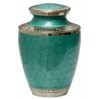 Mother of Pearl Aqua Adult Cremation Urn for Holding Ashes