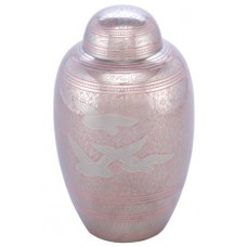Brass Going Home Pink Adult Cremation Urn for Holding Ashes