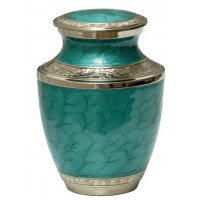 Mother of Pearl Aqua Medium Urn