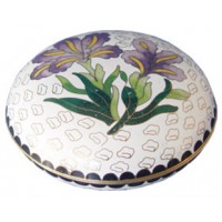 White Iris Remeberance Jewelry Keepsake Dish