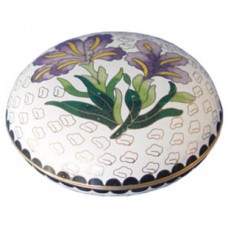 White Iris Remeberance Jewelry Keepsake Dish White Iris Remeberance Jewelry Keepsake Dish