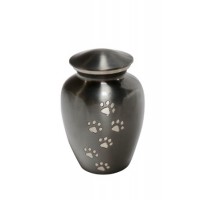 Brass Paw Print Pet Urn