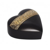 Mocha Heart Keepsake Cremation Urn