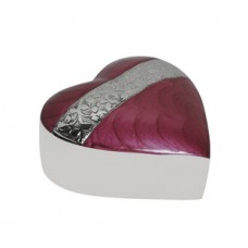 Mother of Pearl Pink Heart Keepsake Cremation Urn