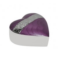 Mother of Pearl Purple Heart Keepsake Cremation Urn