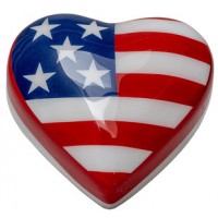 Stars & Stripes Heart Keepsake Cremation Urn
