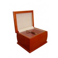 Classic Light Walnut Memorial Wooden Cremation Urn for Holding Ashes Remembrance Chest