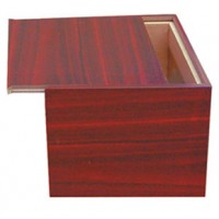 Dark Brown Simplicity Rectangluar Wood Cremation Urn for Holding Ashes