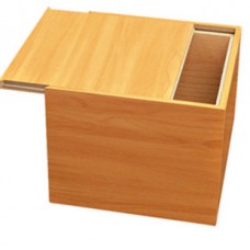 Light Brown Simplicity Wood Cube Urn for Holding Ashes