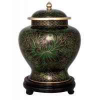 Forest Green Cloisonne  - Couples Companion Urn