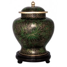 Forest Green Cloisonne  - Couples Companion Urn