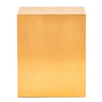 Bronze Seamless Sheet Cube Metal Cremation Urn for Ashes