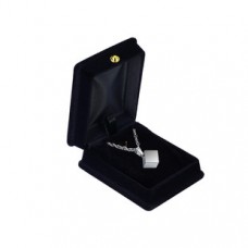 Silver Cube Cremation Urn Pendant Jewelry