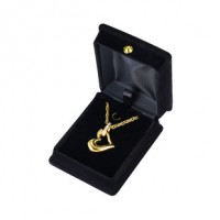 Gold Crystal Heart Cremation Urn Pendant Jewelry