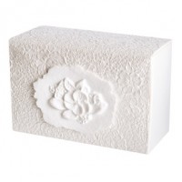 Floral Biodegradable Water Burial Urn Light Colored Box