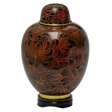Amber Medium Cloisonne Urn for Holding Cremains