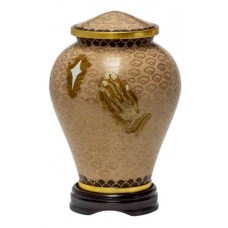 Praying Hands Medium Cloisonne Urn for Holding Cremains