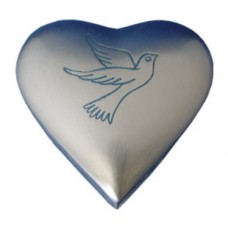 Peace Dove Heart Keepsake Cremation Urn