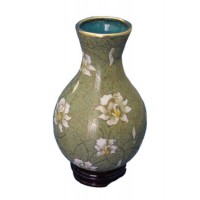 Pear Blossom Cloisonne Urn for Holding Cremains Bud Vase