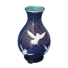 Dove Cloisonne Urn for Holding Cremains Bud Vase