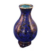 Royal Blue Cloisonne Urn for Holding Cremains Bud Vase