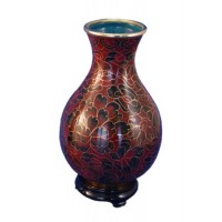 Amber Cloisonne Urn for Holding Cremains Bud Vase