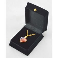 Heart Patriotic Gold Cremation Pendant