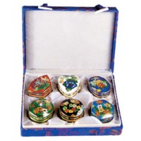 Assorted 6 Pieces Cloisonne Urn for Holding Cremains - Capsules