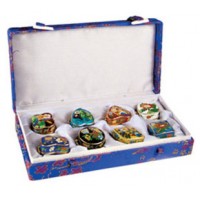 Assorted 8 Pieces Cloisonne Urn for Holding Cremains - Capsules