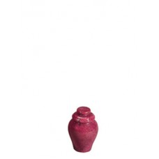 Garnet Red Miniature Cloisonne Urn for Holding Cremains
