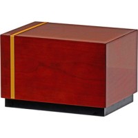 Auburn Cherry Contemporary Wood Cremation Urn for Holding Ashes