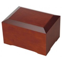 Cinnamon Brown Wooden Cremation Urn for Holding Ashes